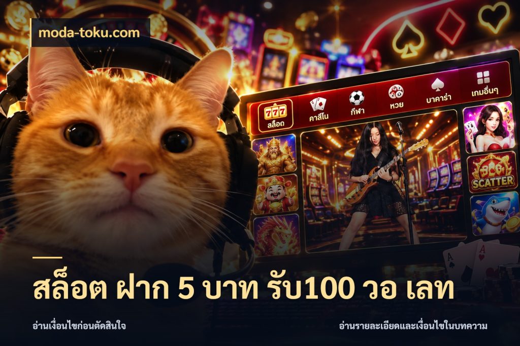 สล็อต ฝาก 5 บาท รับ100 วอ เลท โปรยอดรับที่สายเกมสนใจ กับ moda-toku.com