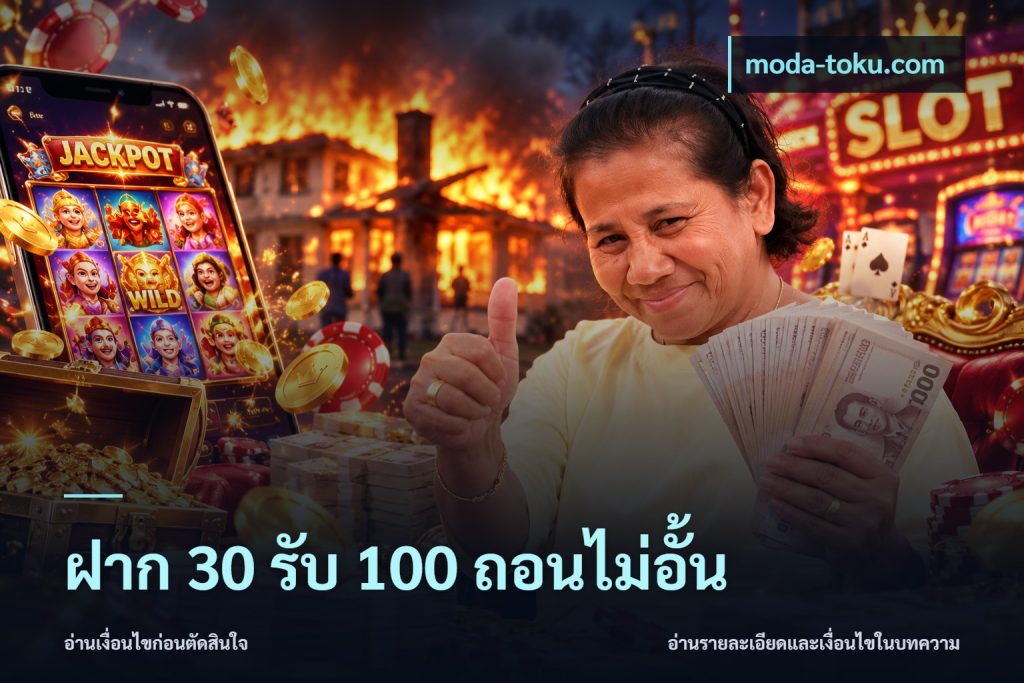 ฝาก 30 รับ 100 ถอนไม่อั้น