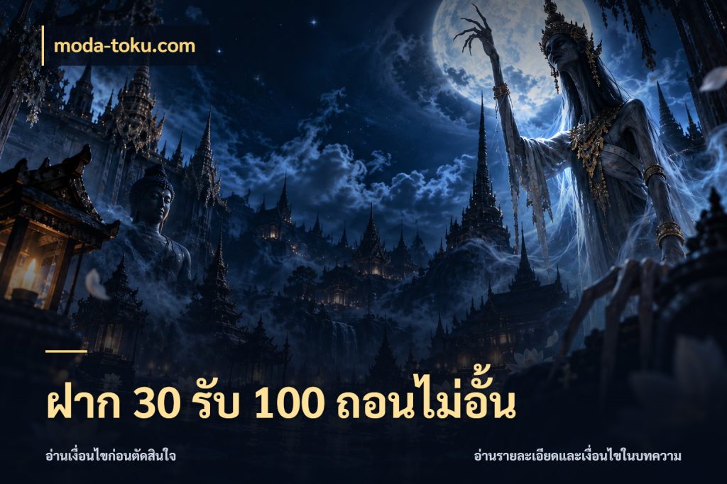 ฝาก 30 รับ 100 ถอนไม่อั้น สายโบนัสเลือกจังหวะสนุกได้อย่างไร กับ moda-toku.com