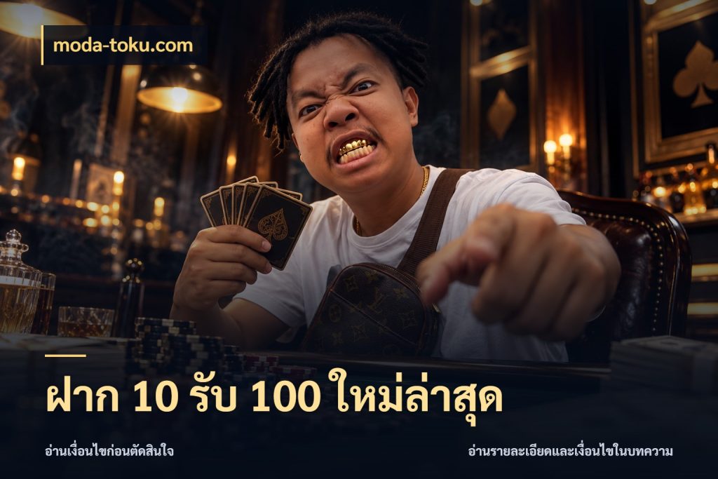 ฝาก 10 รับ 100 ใหม่ล่าสุด รูปแบบโบนัสกับสิทธิ์ของสายเกม ในมุม moda-toku.com