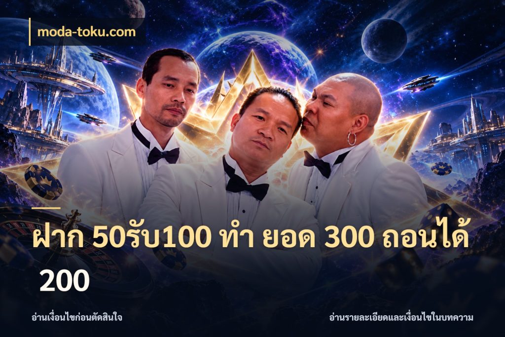 ฝาก 50รับ100 ทํา ยอด 300 ถอนได้ 200 สายโบนัสเลือกจังหวะสนุกได้อย่างไร ในมุม moda-toku.com