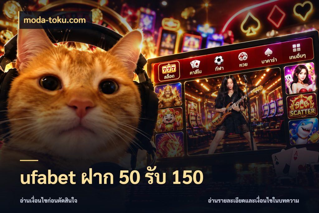 ufabet ฝาก 50 รับ 150 ยอดฝากและยอดรับในมุมของคนชอบลุ้น กับ moda-toku.com