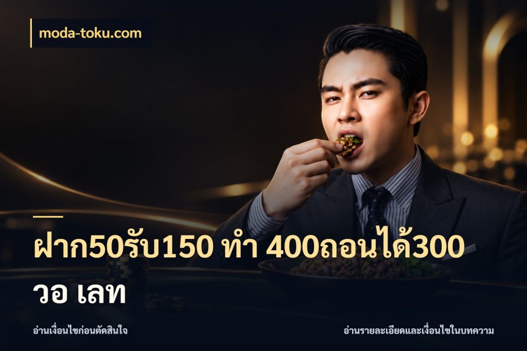 ฝาก50รับ150 ทํา 400ถอนได้300 วอ เลท moda-toku.com สายโบนัสเลือกจังหวะสนุกได้อย่างไร