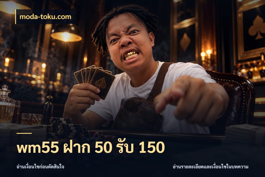 wm55 ฝาก 50 รับ 150 moda-toku.com สีสันของโปรฝากและยอดรับ