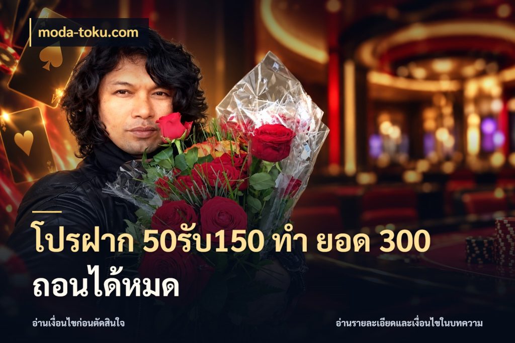 โปรฝาก 50รับ150 ทํา ยอด 300 ถอนได้หมด เปิดมุมโปรให้เข้ากับเกมแนวโปรด กับ moda-toku.com
