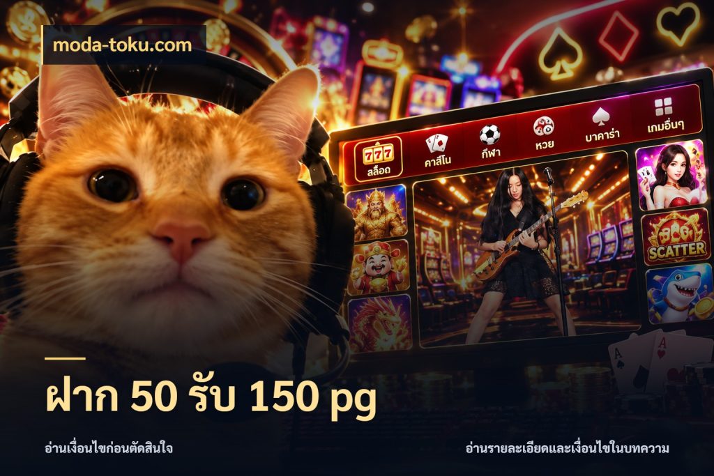 ฝาก 50 รับ 150 pg เครดิตกับรูปแบบโปรที่ตรงใจ กับ moda-toku.com