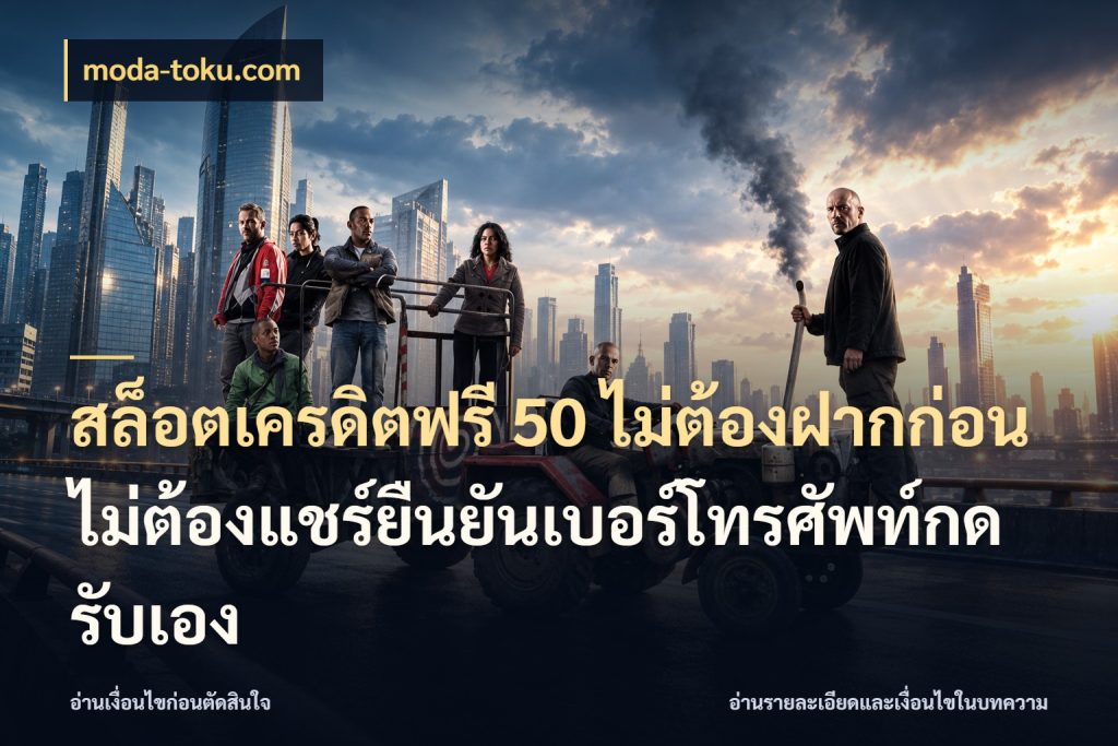 สล็อตเครดิตฟรี 50 ไม่ต้องฝากก่อนไม่ต้องแชร์ยืนยันเบอร์โทรศัพท์กดรับเอง จากชื่อเครดิตฟรีสู่ความสนุกที่เข้าใจได้ กับ moda-toku.com