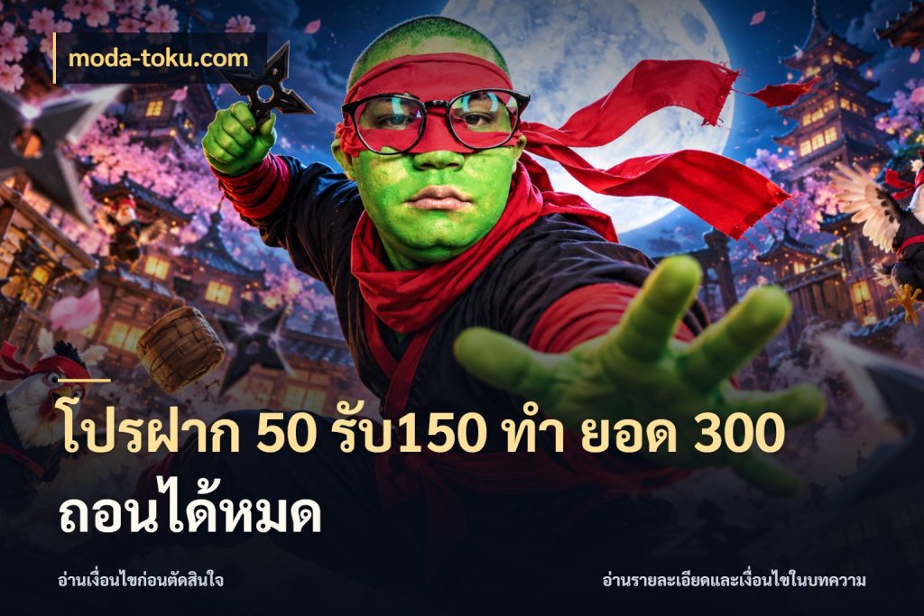 โปรฝาก 50 รับ150 ทํา ยอด 300 ถอนได้หมด สนุกกับตัวเลือกโปรในสไตล์ของคุณ ในมุม moda-toku.com