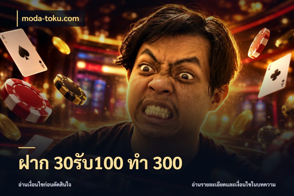 ฝาก 30รับ100 ทำ 300 moda-toku.com เปิดมุมโปรให้เข้ากับเกมแนวโปรด