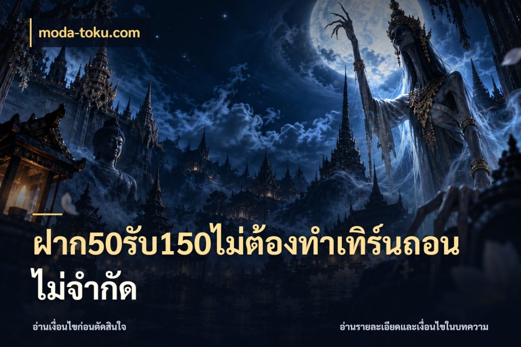 ฝาก50รับ150ไม่ต้องทําเทิร์นถอนไม่จํากัด โปรกับเกมที่ชอบเลือกให้ตรงสไตล์ ในมุม moda-toku.com