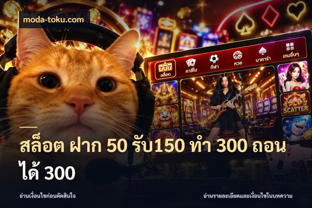 สล็อต ฝาก 50 รับ150 ทํา 300 ถอนได้ 300 moda-toku.com สีสันของโปรฝากและยอดรับ