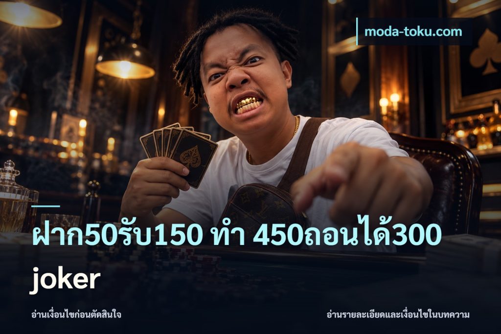 ฝาก50รับ150 ทํา 450ถอนได้300 joker