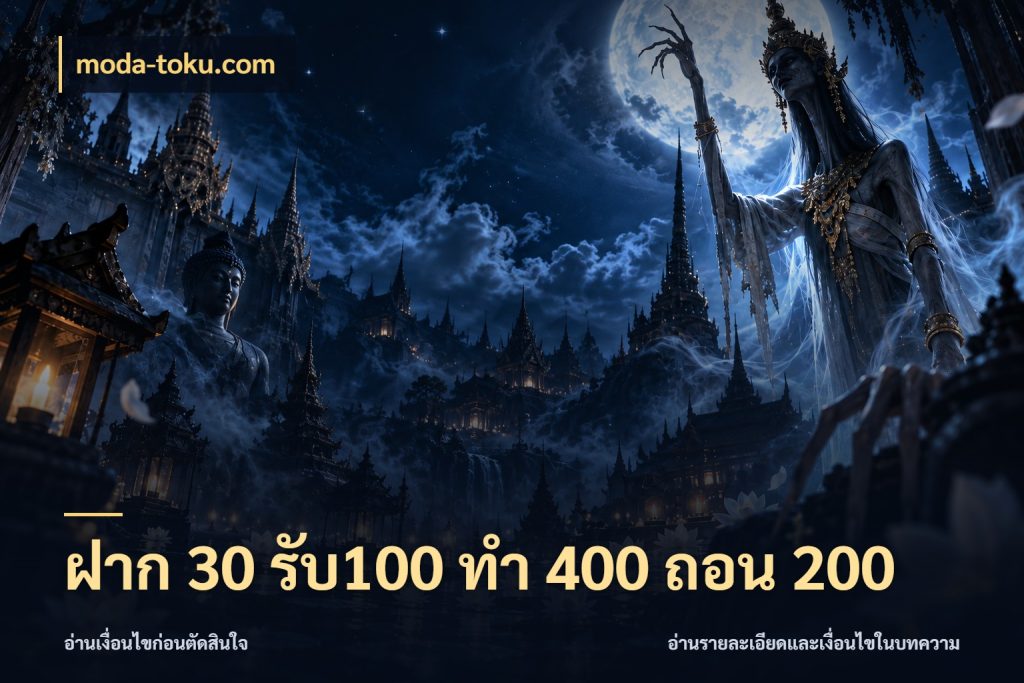 ฝาก 30 รับ100 ทํา 400 ถอน 200 moda-toku.com โปรยอดรับที่สายเกมสนใจ