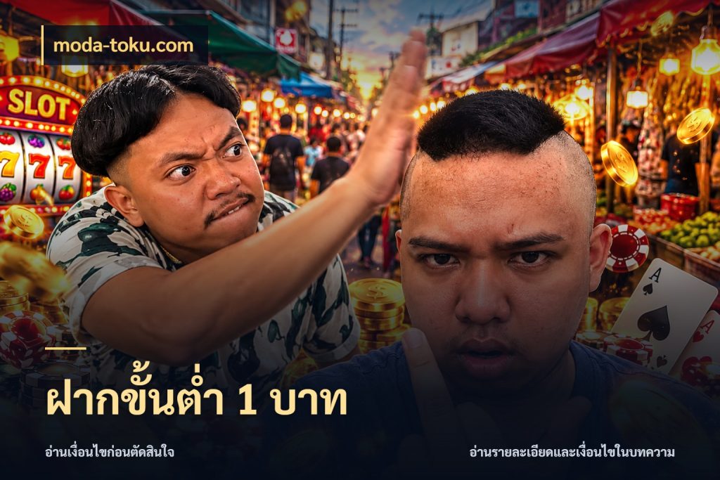 ฝากขั้นต่ำ 1 บาท สายทุนน้อยเลือกความสนุกให้พอดี สไตล์ moda-toku.com