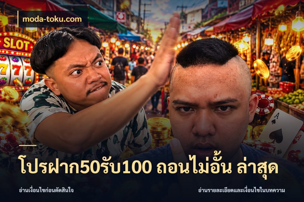 โปรฝาก50รับ100 ถอนไม่อั้น ล่าสุด moda-toku.com ยอดฝากและยอดรับในมุมของคนชอบลุ้น