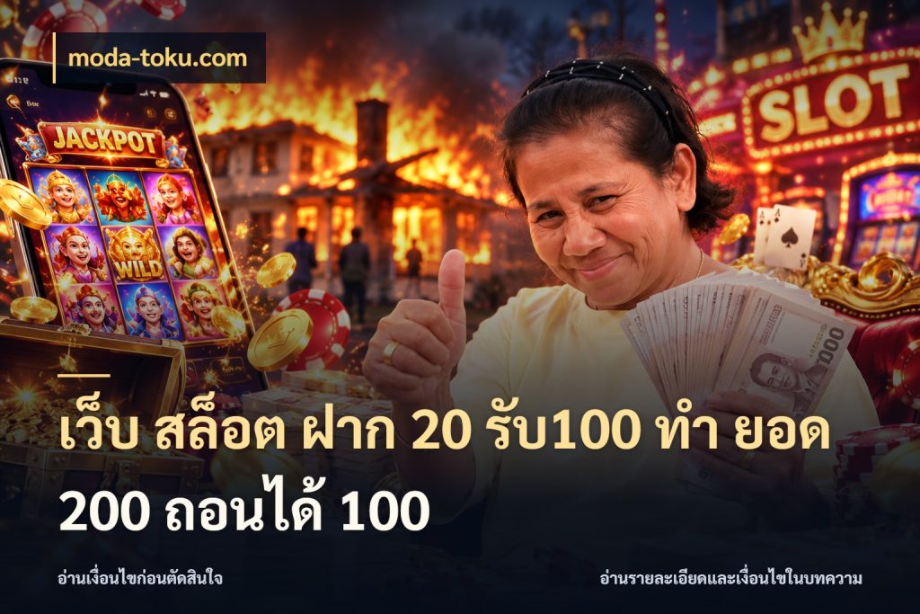 เว็บ สล็อต ฝาก 20 รับ100 ทํา ยอด 200 ถอนได้ 100 จุดเด่นของเครดิตที่คนชอบเกมอยากรู้ กับ moda-toku.com