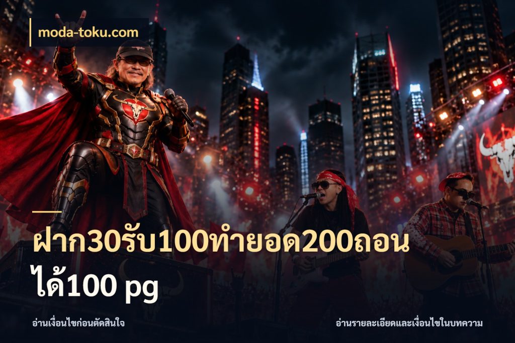 ฝาก30รับ100ทํายอด200ถอนได้100 pg สายโบนัสเลือกจังหวะสนุกได้อย่างไร กับ moda-toku.com