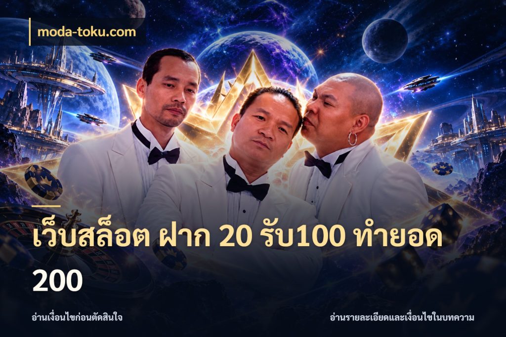 เว็บสล็อต ฝาก 20 รับ100 ทำยอด 200 สนุกกับตัวเลือกโปรในสไตล์ของคุณ ในมุม moda-toku.com