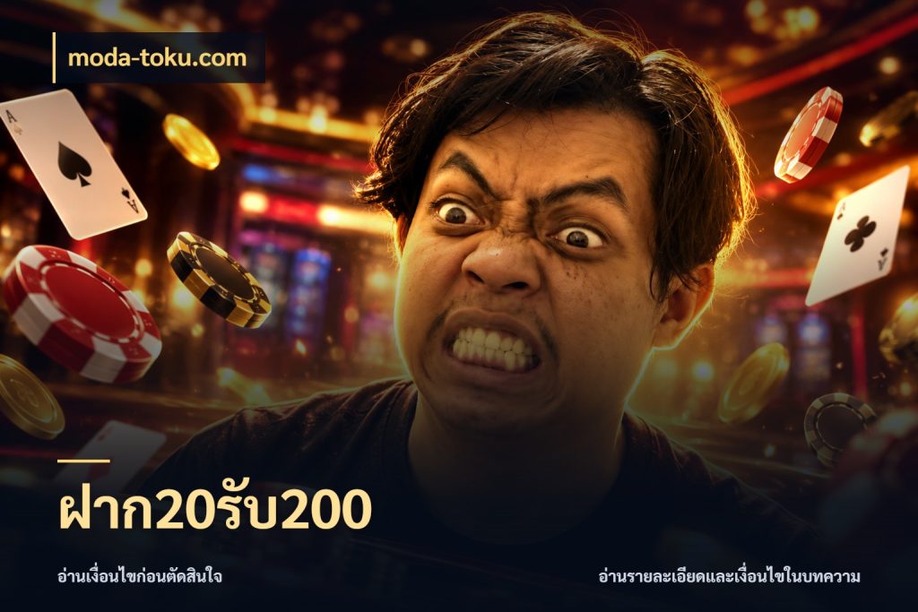 ฝาก20รับ200 รูปแบบโบนัสกับสิทธิ์ของสายเกม กับ moda-toku.com