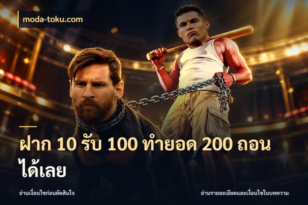 ฝาก 10 รับ 100 ทํายอด 200 ถอนได้เลย จุดเด่นของเครดิตที่คนชอบเกมอยากรู้ ในมุม moda-toku.com