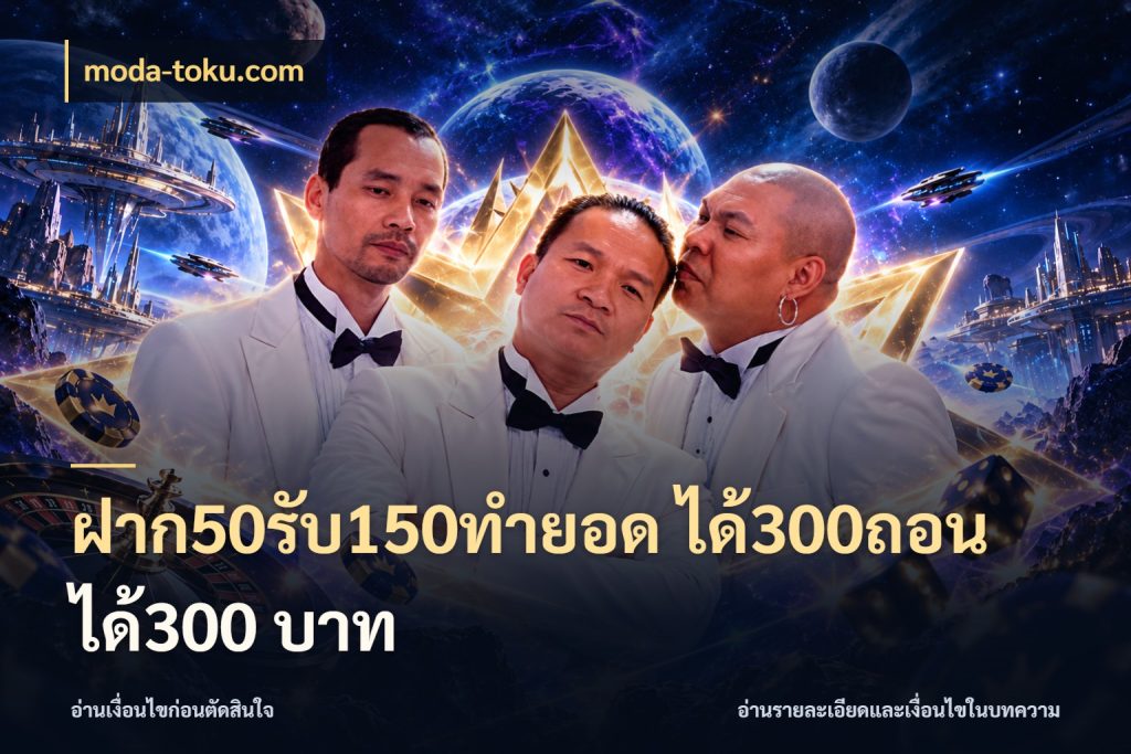 ฝาก50รับ150ทํายอด ได้300ถอนได้300 บาท เปิดมุมโปรให้เข้ากับเกมแนวโปรด สไตล์ moda-toku.com