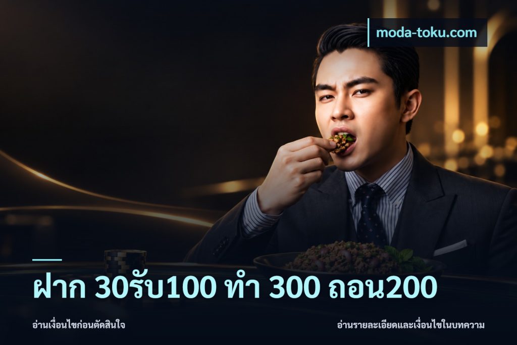 ฝาก 30รับ100 ทํา 300 ถอน200