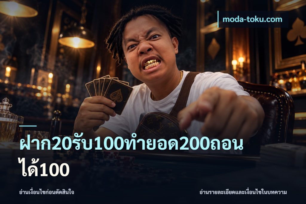 ฝาก20รับ100ทํายอด200ถอนได้100