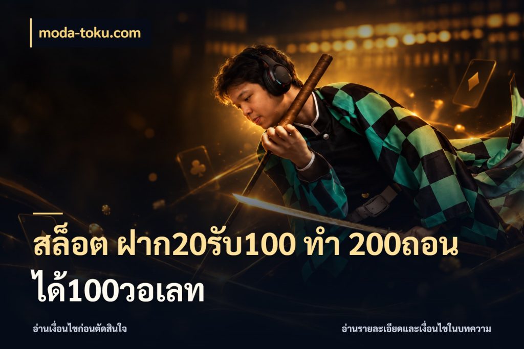 สล็อต ฝาก20รับ100 ทํา 200ถอนได้100วอเลท สนุกกับตัวเลือกโปรในสไตล์ของคุณ กับ moda-toku.com