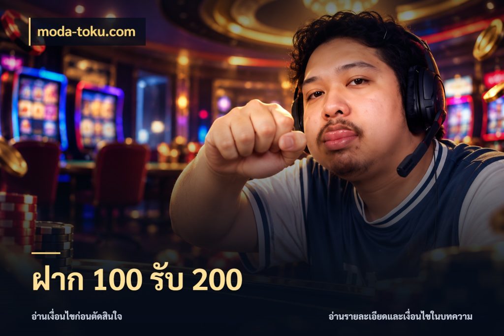 ฝาก 100 รับ 200 moda-toku.com สายโบนัสเลือกจังหวะสนุกได้อย่างไร