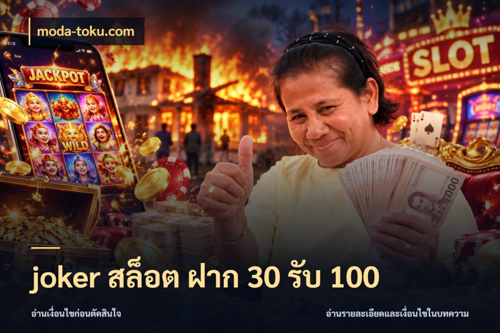 joker สล็อต ฝาก 30 รับ 100 เครดิตกับรูปแบบโปรที่ตรงใจ สไตล์ moda-toku.com