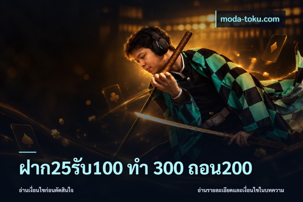 ฝาก25รับ100 ทํา 300 ถอน200