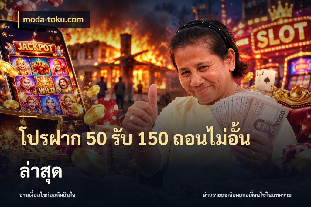 โปรฝาก 50 รับ 150 ถอนไม่อั้นล่าสุด สายโบนัสเลือกจังหวะสนุกได้อย่างไร ในมุม moda-toku.com