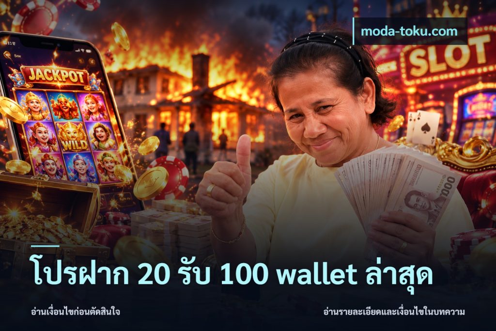 โปรฝาก 20 รับ 100 wallet ล่าสุด