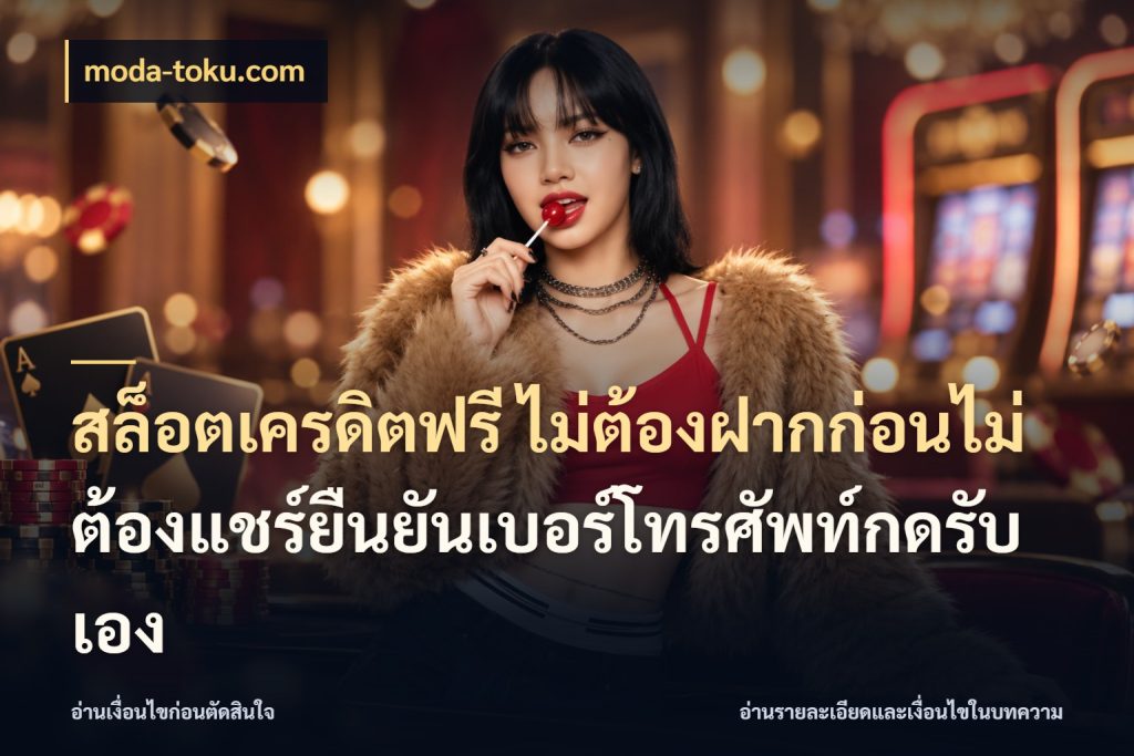 สล็อตเครดิตฟรี ไม่ต้องฝากก่อนไม่ต้องแชร์ยืนยันเบอร์โทรศัพท์กดรับเอง เลือกสไตล์ความสนุกจากรูปแบบเครดิต กับ moda-toku.com