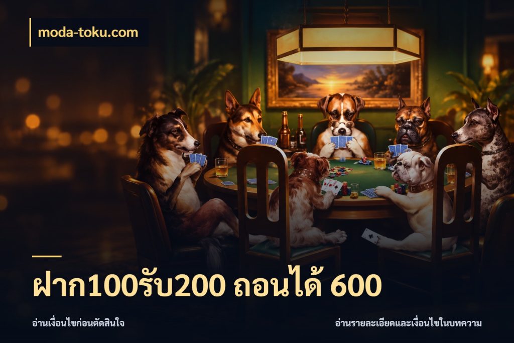 ฝาก100รับ200 ถอนได้ 600 moda-toku.com จุดเด่นของเครดิตที่คนชอบเกมอยากรู้