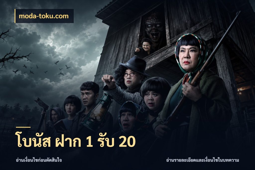 โบนัส ฝาก 1 รับ 20 เปิดมุมโปรให้เข้ากับเกมแนวโปรด กับ moda-toku.com