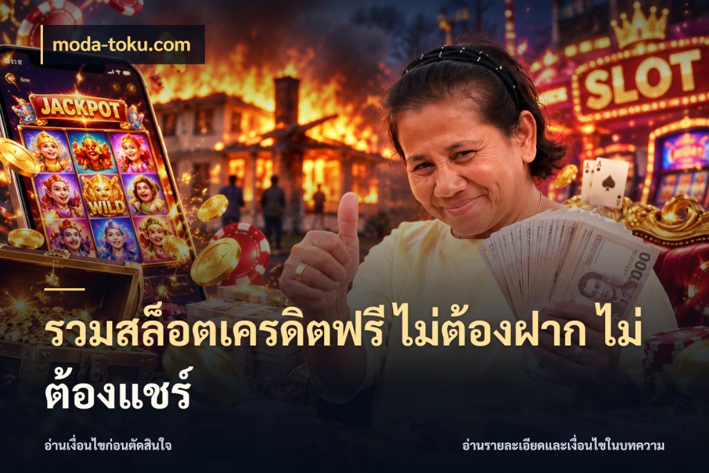 รวมสล็อตเครดิตฟรี ไม่ต้องฝาก ไม่ต้องแชร์ ชนิดเครดิตกับสิทธิ์ที่คุณอยากรู้ กับ moda-toku.com
