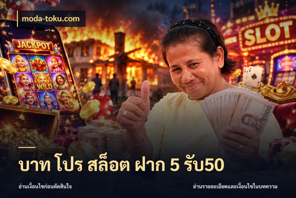 บาท โปร สล็อต ฝาก 5 รับ50 เครดิตกับรูปแบบโปรที่ตรงใจ ในมุม moda-toku.com