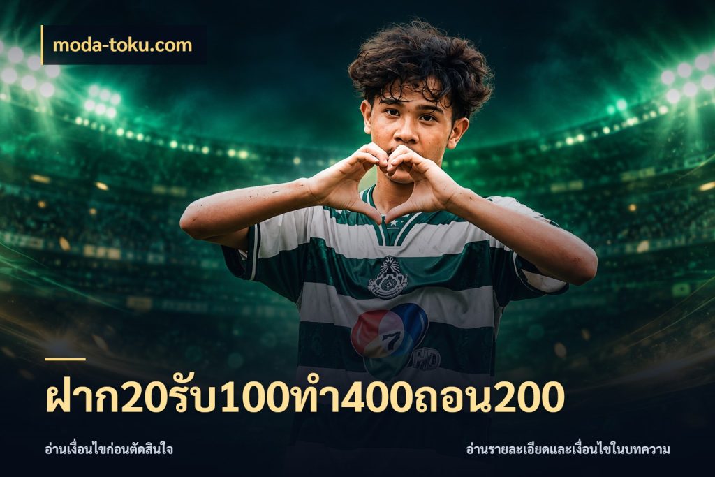 ฝาก20รับ100ทํา400ถอน200 โปรยอดรับที่สายเกมสนใจ กับ moda-toku.com