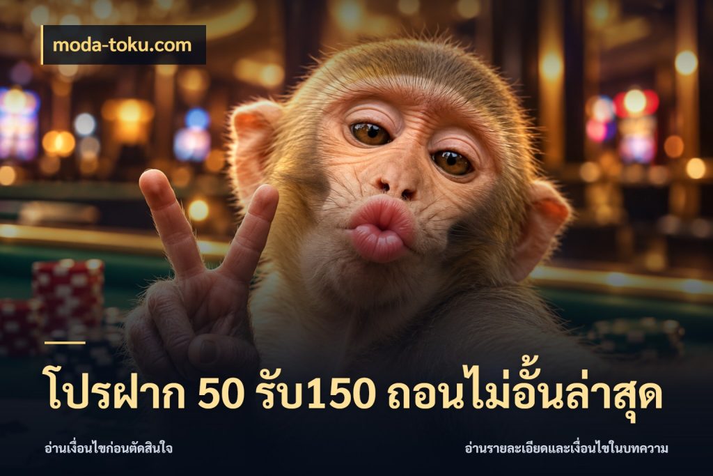 โปรฝาก 50 รับ150 ถอนไม่อั้นล่าสุด จับประเด็นยอดรับก่อนเลือกความสนุก ในมุม moda-toku.com