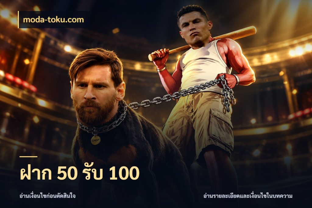 ฝาก 50 รับ 100 เปิดมุมโปรให้เข้ากับเกมแนวโปรด ในมุม moda-toku.com