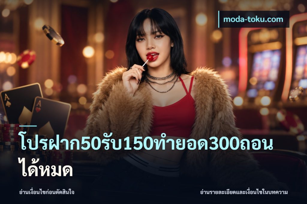 โปรฝาก50รับ150ทํายอด300ถอนได้หมด
