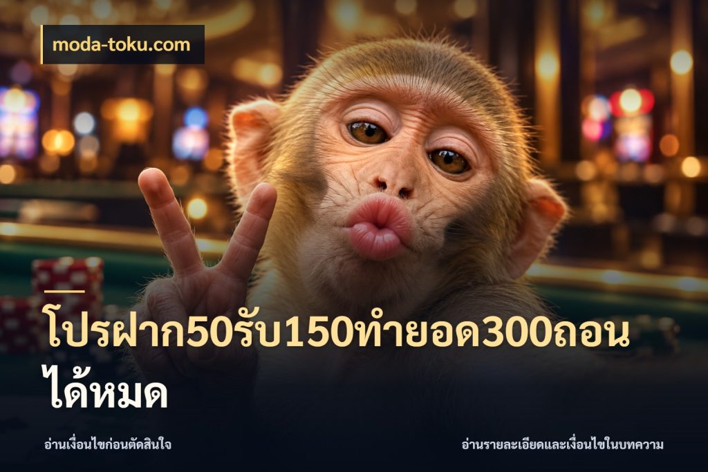 โปรฝาก50รับ150ทํายอด300ถอนได้หมด จับคู่โบนัสกับสไตล์เกมที่ชอบ ในมุม moda-toku.com