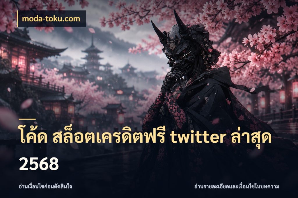 โค้ด สล็อตเครดิตฟรี twitter ล่าสุด 2568 เครดิตฟรีในมุมที่สายโบนัสสนใจ สไตล์ moda-toku.com
