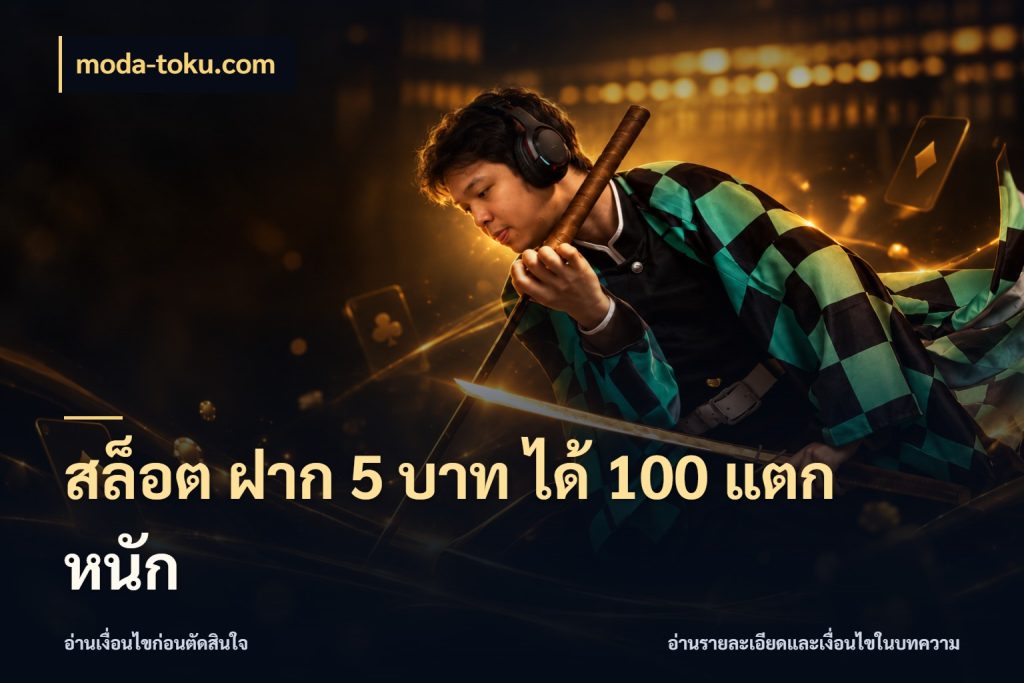 สล็อต ฝาก 5 บาท ได้ 100 แตก หนัก จับประเด็นยอดรับก่อนเลือกความสนุก ในมุม moda-toku.com