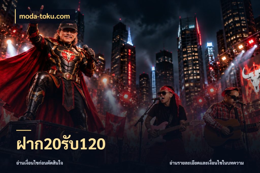 ฝาก20รับ120 ยอดฝากและยอดรับในมุมของคนชอบลุ้น ในมุม moda-toku.com