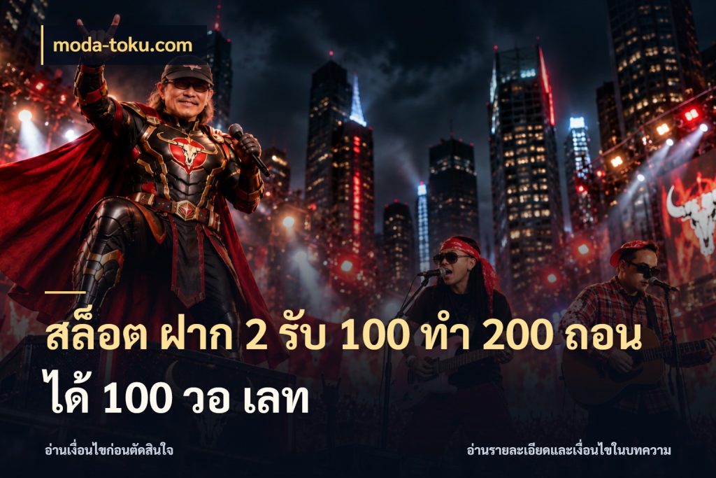 สล็อต ฝาก 2 รับ 100 ทํา 200 ถอนได้ 100 วอ เลท จับคู่โบนัสกับสไตล์เกมที่ชอบ ในมุม moda-toku.com
