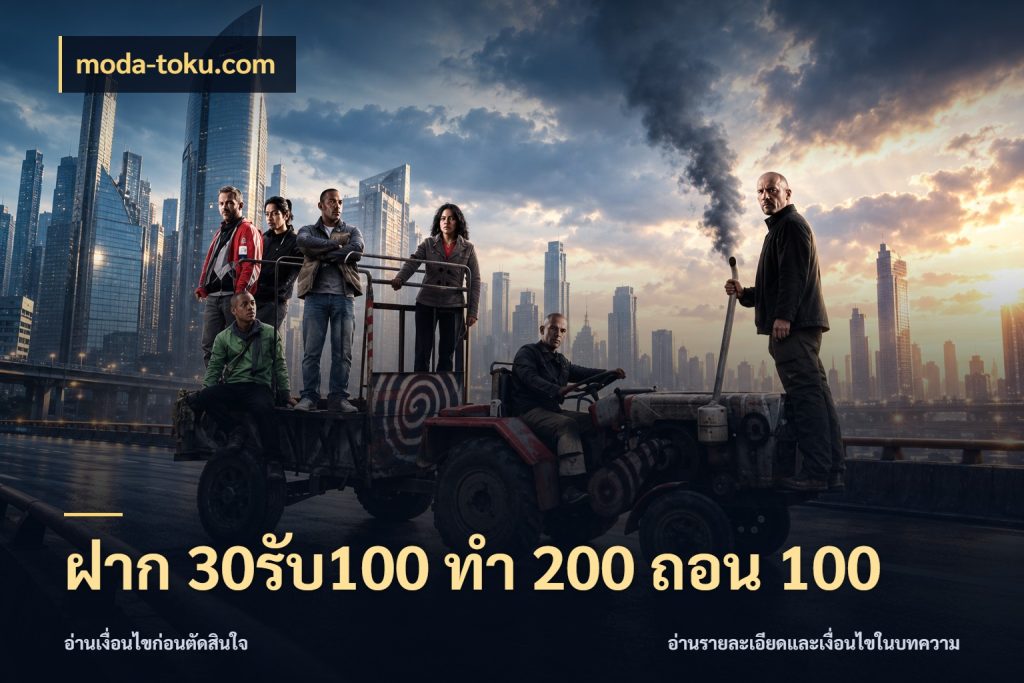 ฝาก 30รับ100 ทํา 200 ถอน 100 สีสันของโปรฝากและยอดรับ สไตล์ moda-toku.com