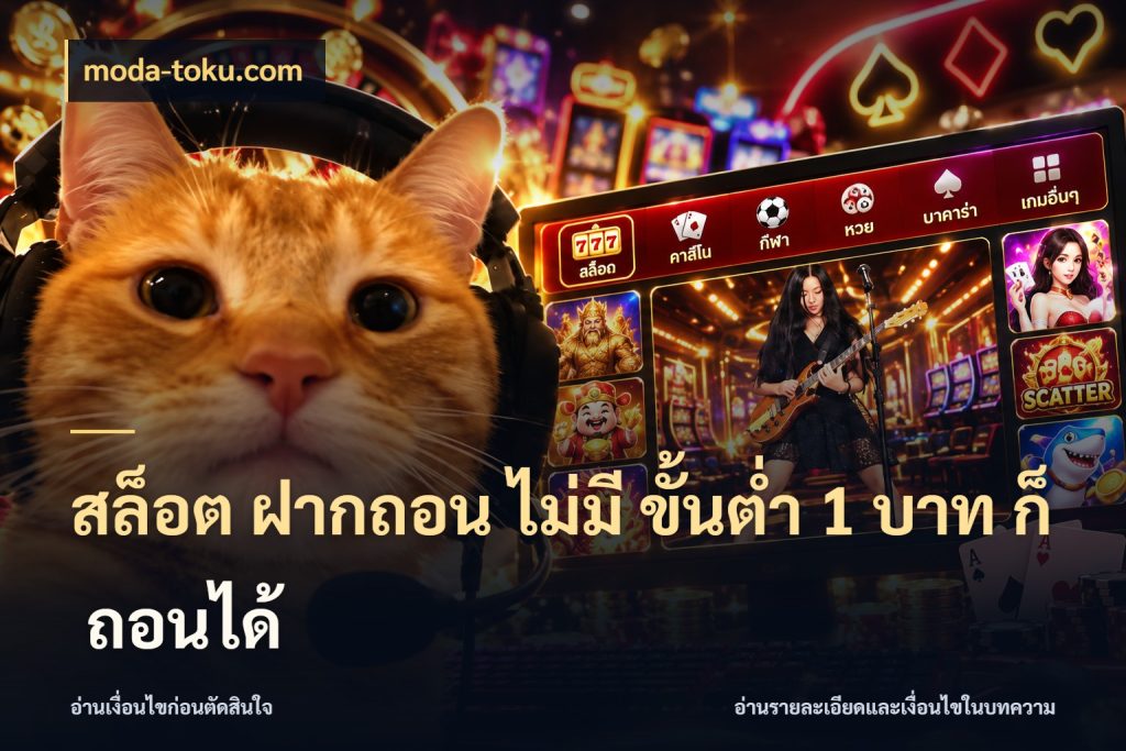 สล็อต ฝากถอน ไม่มี ขั้นต่ำ 1 บาท ก็ ถอนได้ สายทุนน้อยเลือกความสนุกให้พอดี ในมุม moda-toku.com