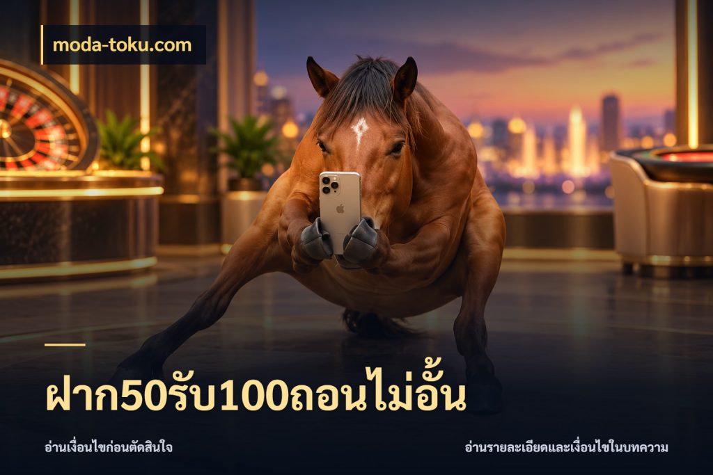 ฝาก50รับ100ถอนไม่อั้น สีสันของโปรฝากและยอดรับ กับ moda-toku.com